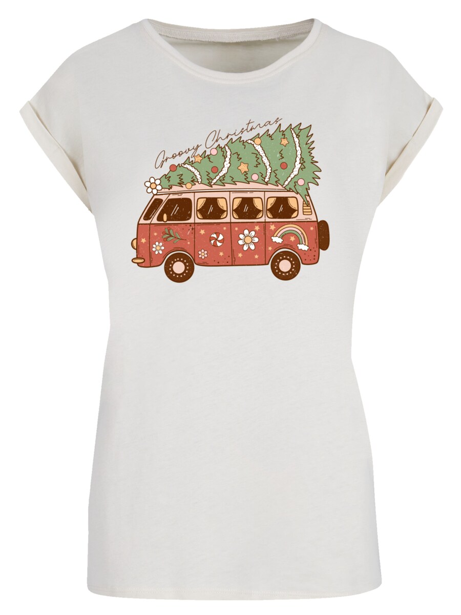 

Рубашка F4NT4STIC Groovy Christmas Camper Van, песочный