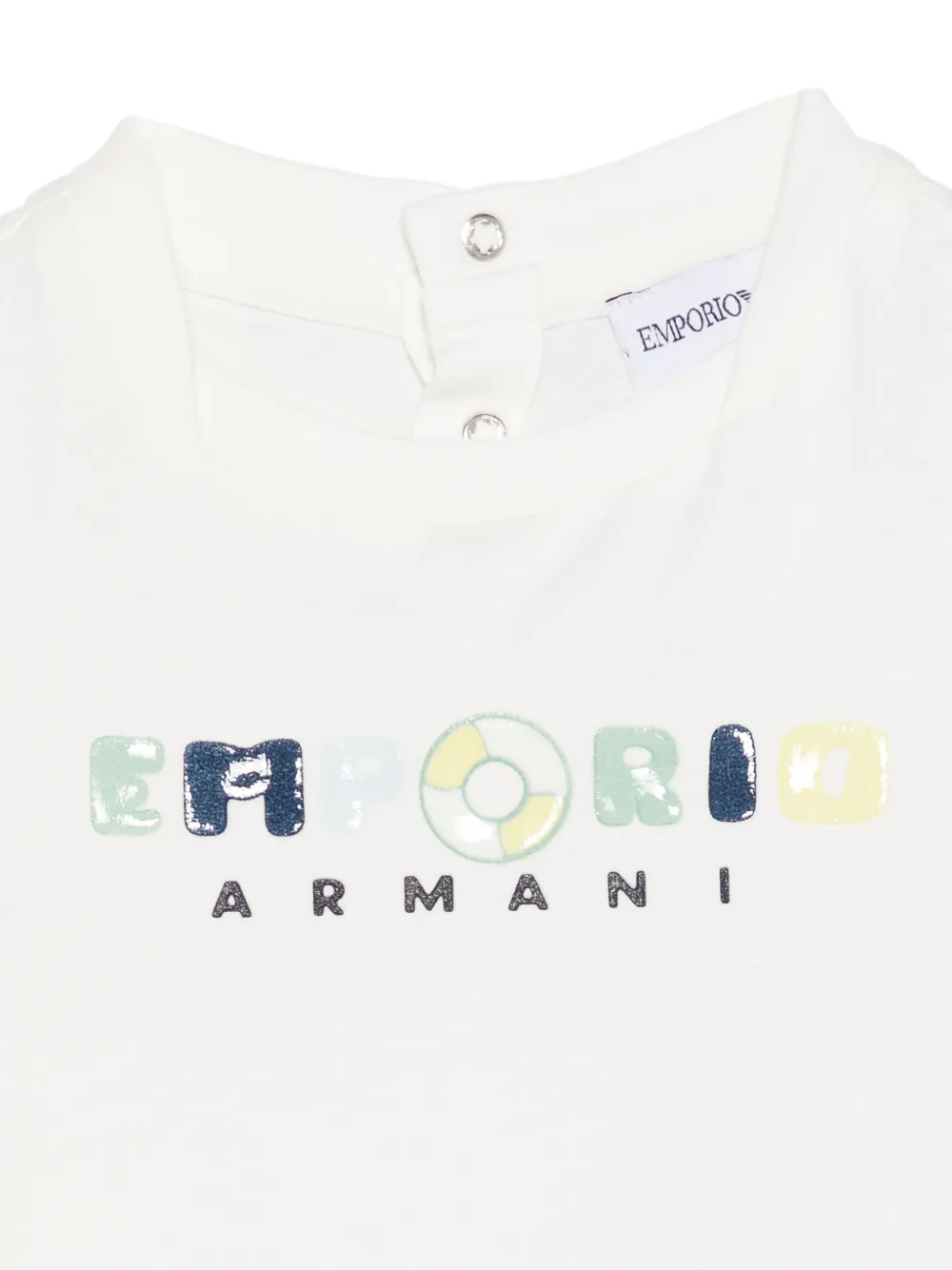 Футболка с принтом логотипа Emporio Armani Kids, белый — фото 3