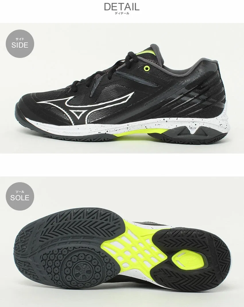 Унисекс кроссовки для бадминтона «Wave Claw 3 WIDE» от Mizuno, Black X White X Yellow — фото 2