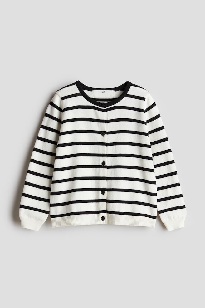 

Хлопковый кардиган тонкой вязки H&M, черный