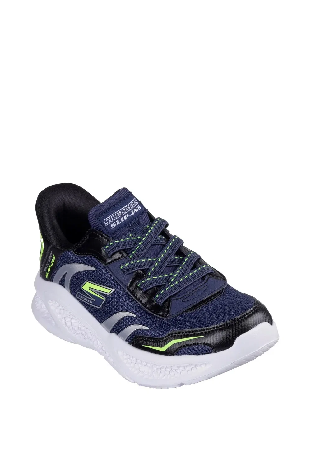 Кроссовки для мальчиков со светодиодной подсветкой Skechers, темно-синий