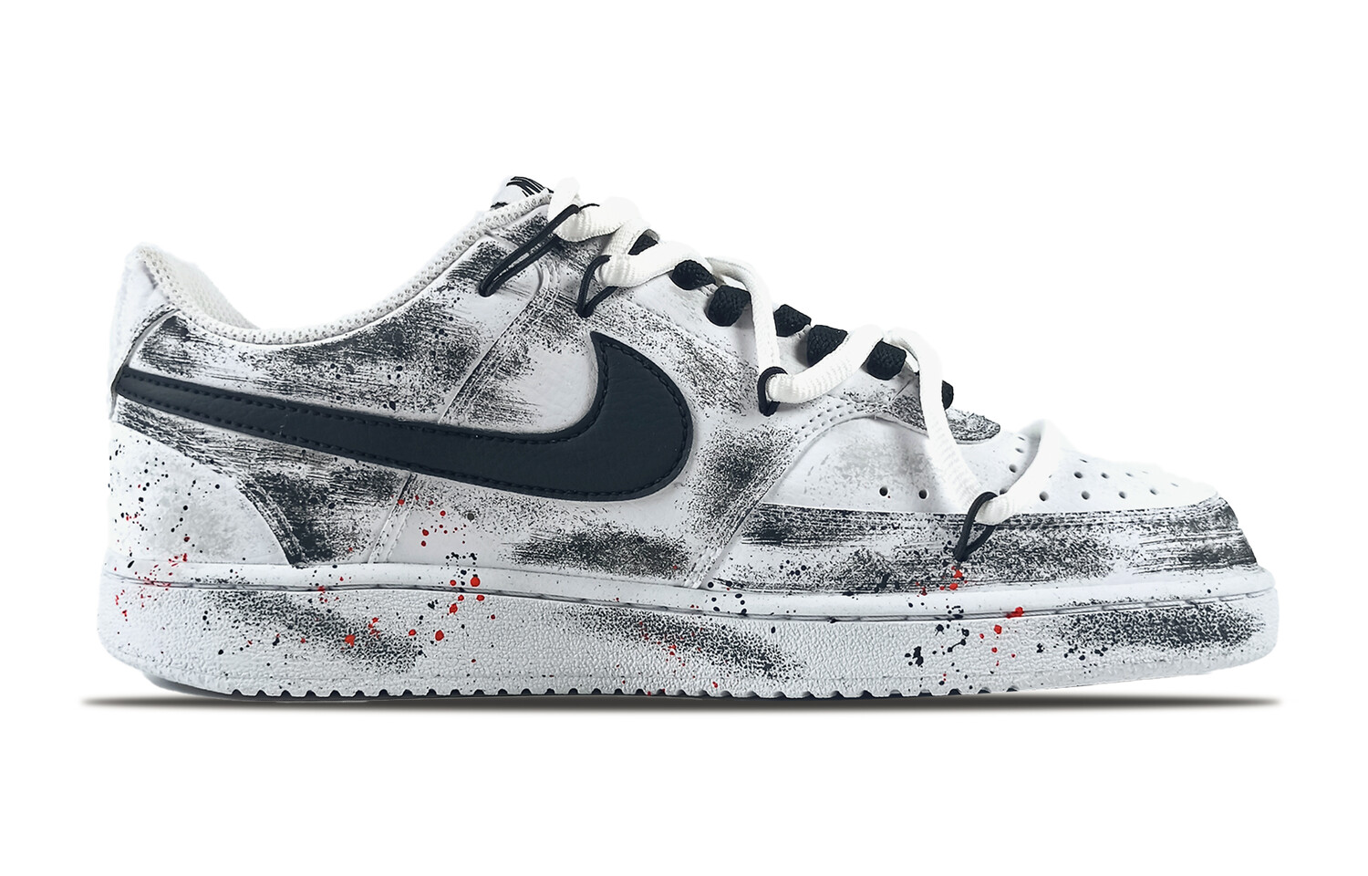 

Кроссовки Nike Court Vision 1 Skateboarding Shoes Men Low-top White/red, черный