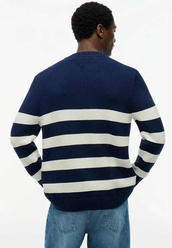 Джемпер Tommy Hilfiger New York Label Relaxed Breton Stripe Jumper, угольно-синий слоновая кость — фото 3