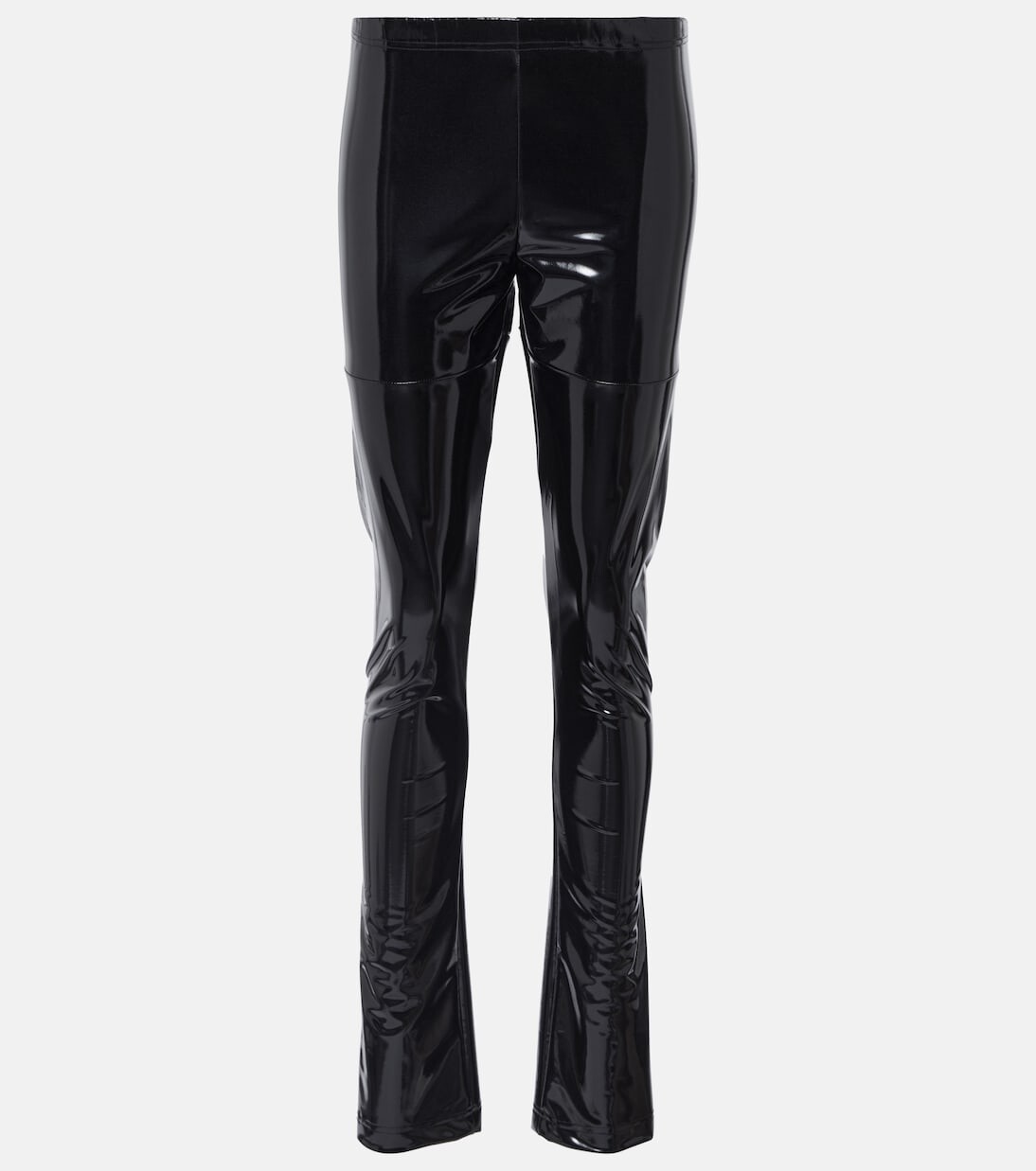 

Виниловые узкие брюки Junya Watanabe, черный