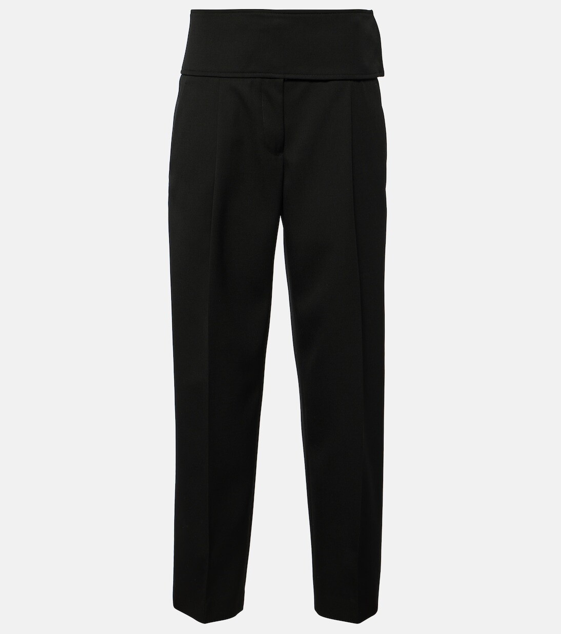 

Широкие брюки из шерсти с высокой посадкой Jil Sander, черный