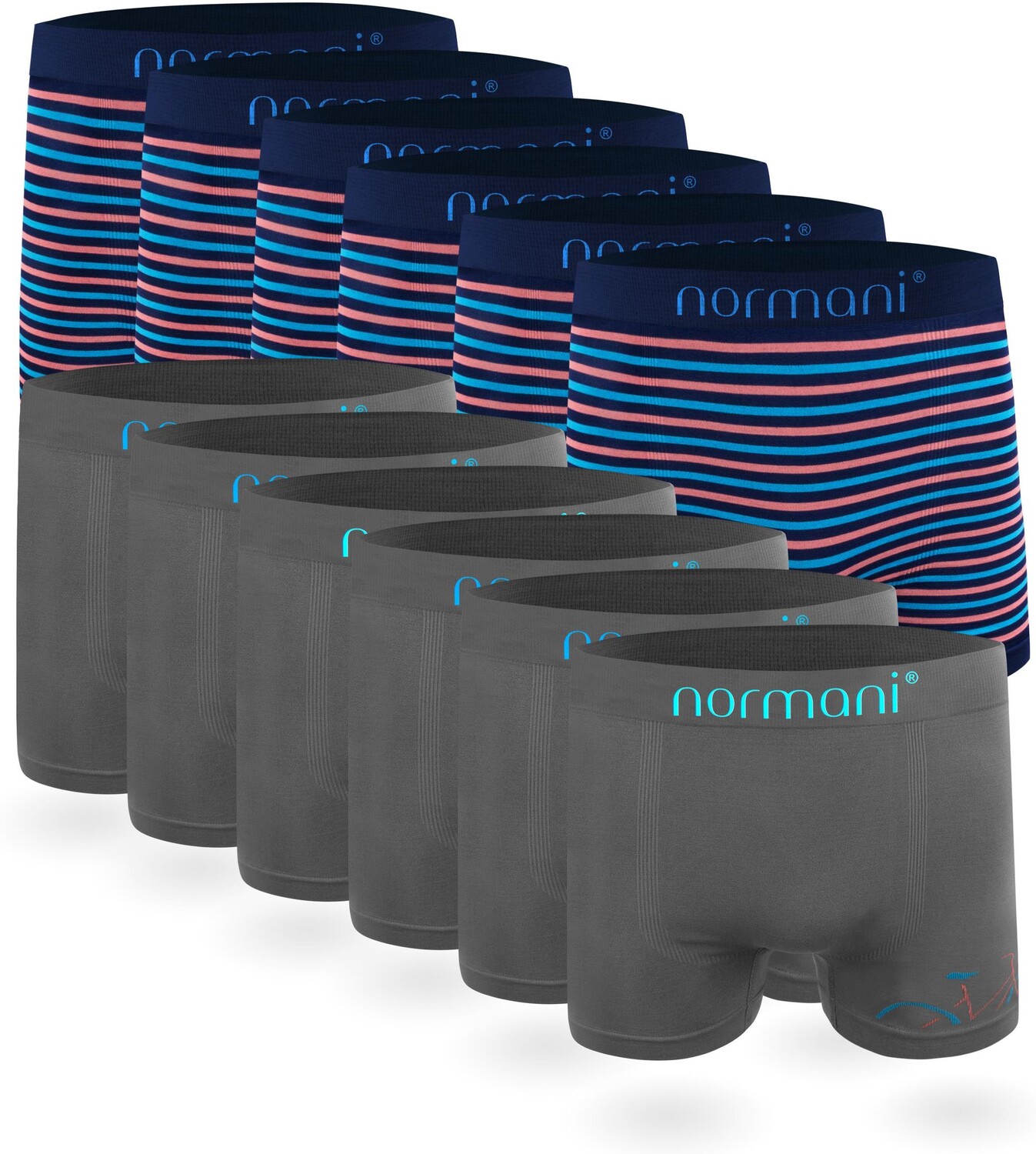 

Боксеры normani 12 Stück Mikrofaser s für Herren, цвет Bicycle/Blau/Pink