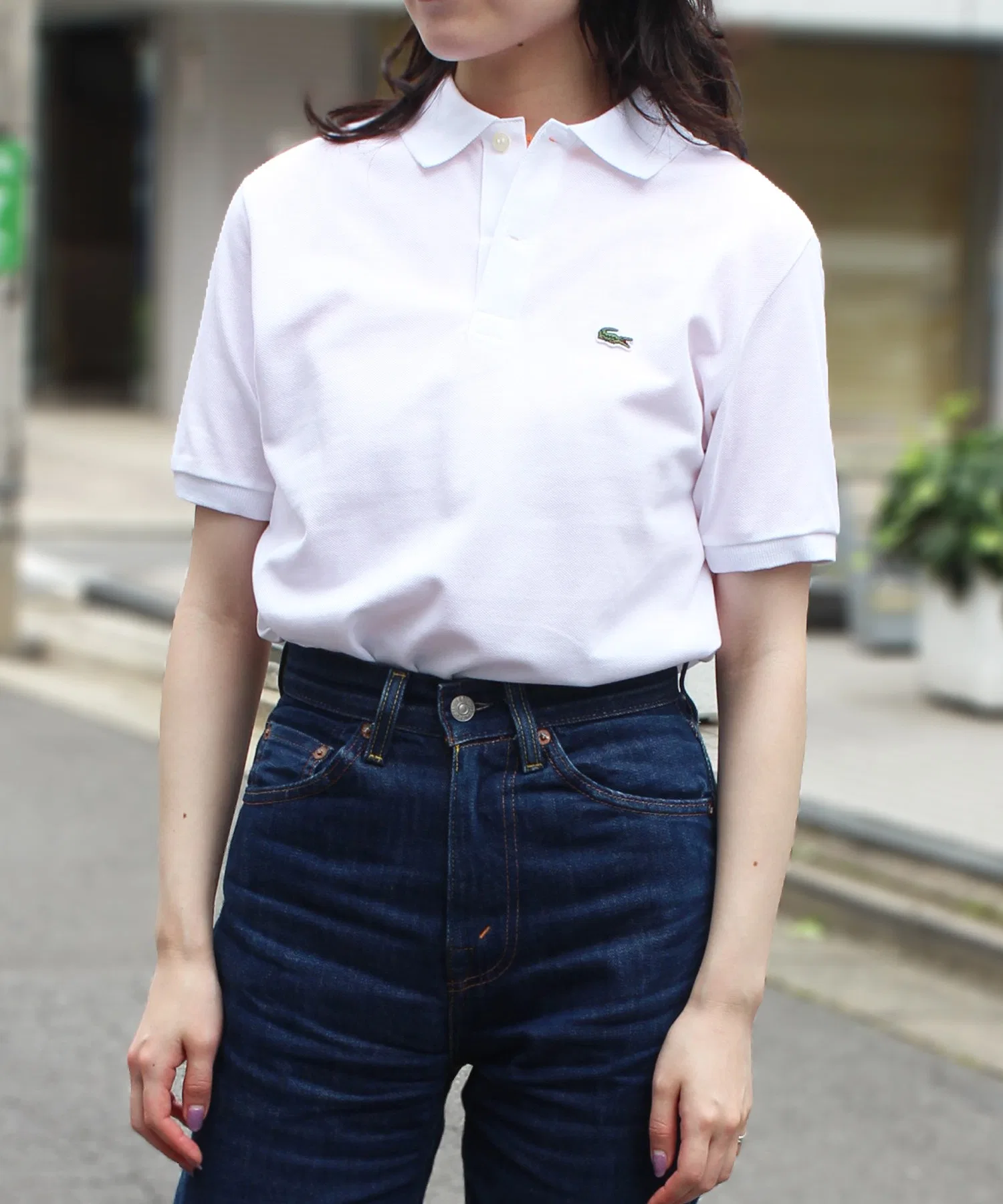 Рубашка-поло LACOSTE Классическая из пике, унисекс, однотонная — фото 2