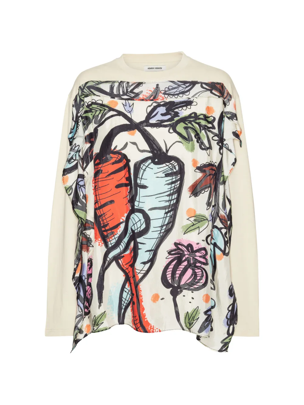 

Футболка с длинными рукавами и графическим принтом Henrik Vibskov, нейтральный