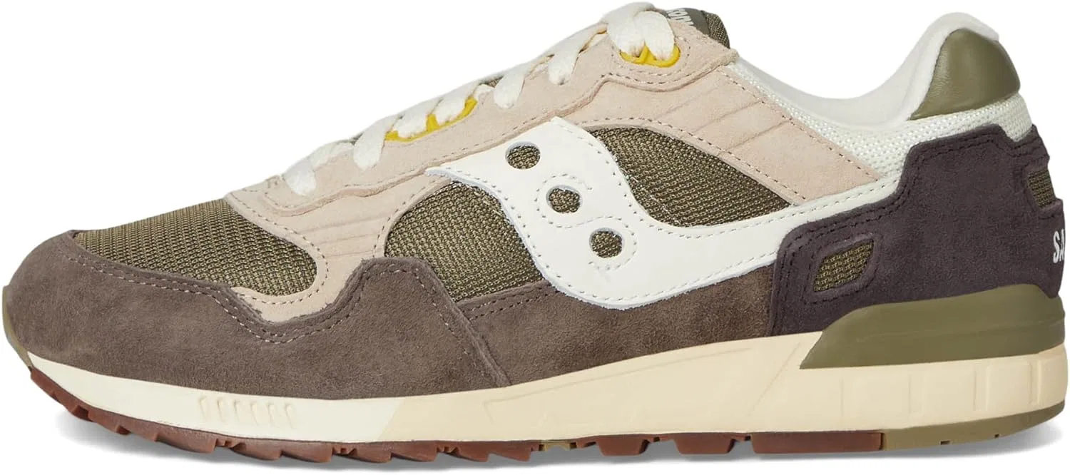 Кроссовки Saucony Shadow 5000 из кожи, зеленые/серые — фото 4