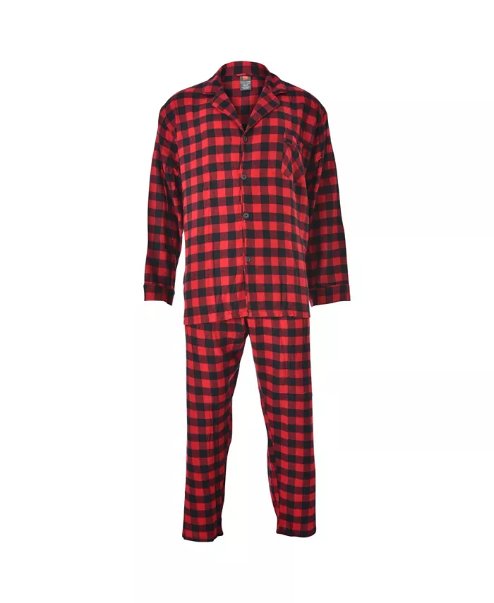 

Мужской комплект пижамы из фланели в клетку Hanes, мультиколор