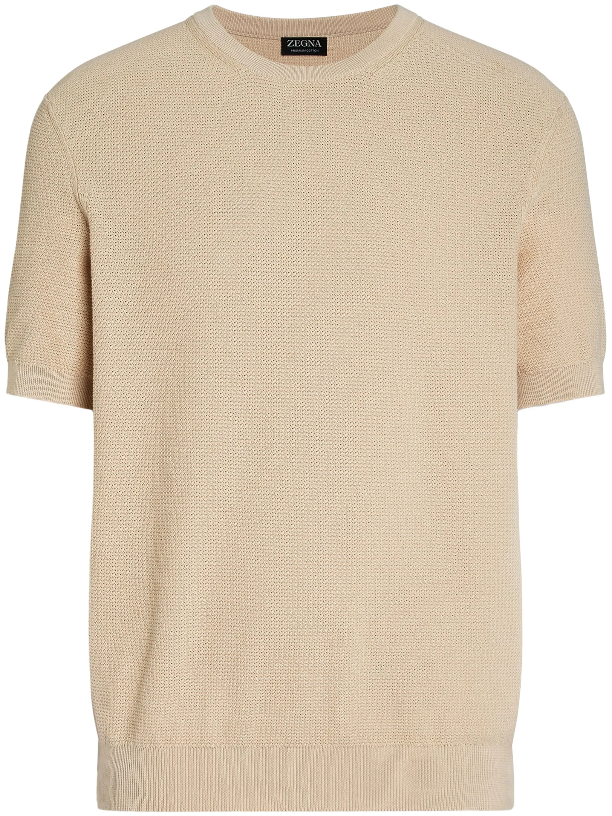 

Футболка с круглым вырезом Zegna, бежевый