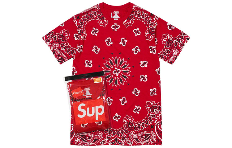 Hanes Bandana Tagless Футболки 2 шт Supreme, 2 шт (Красный) — фото 2