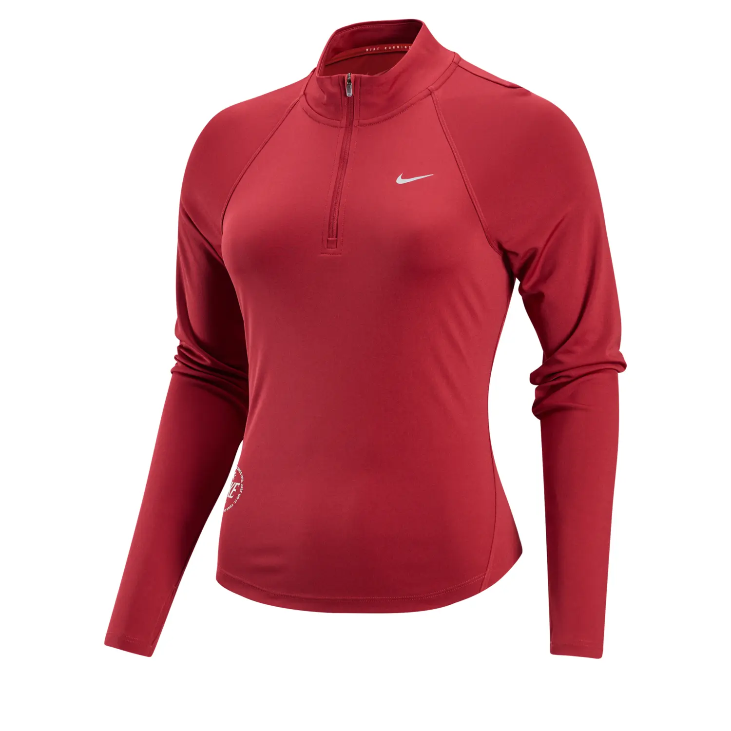 Dri Fit FW25 Футболка для бега женская Nike, темно красный team