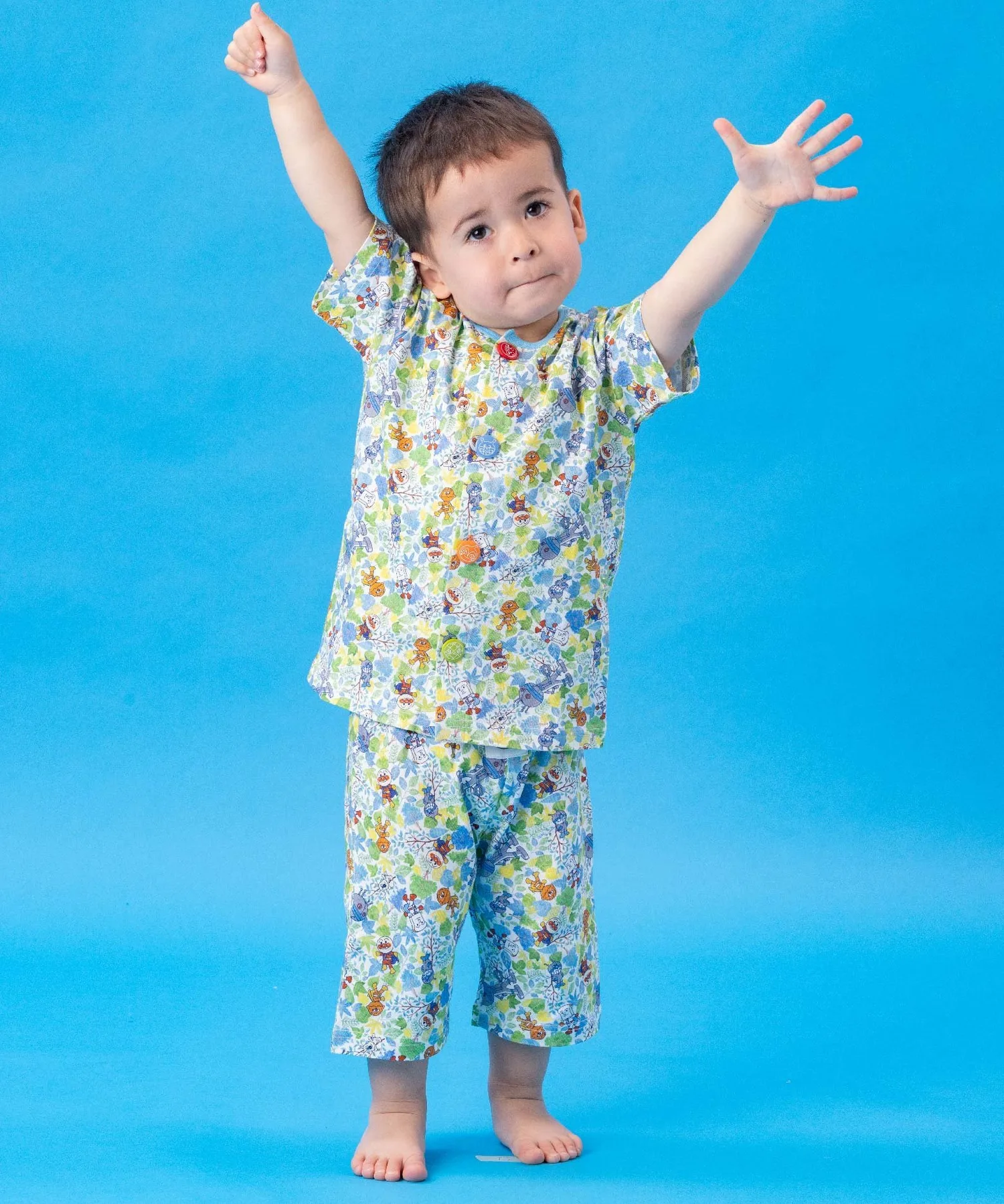 Детская коллекция ANPANMAN / (K) Пижама с коротким рукавом и принтом Anpanman Kids Collection, green