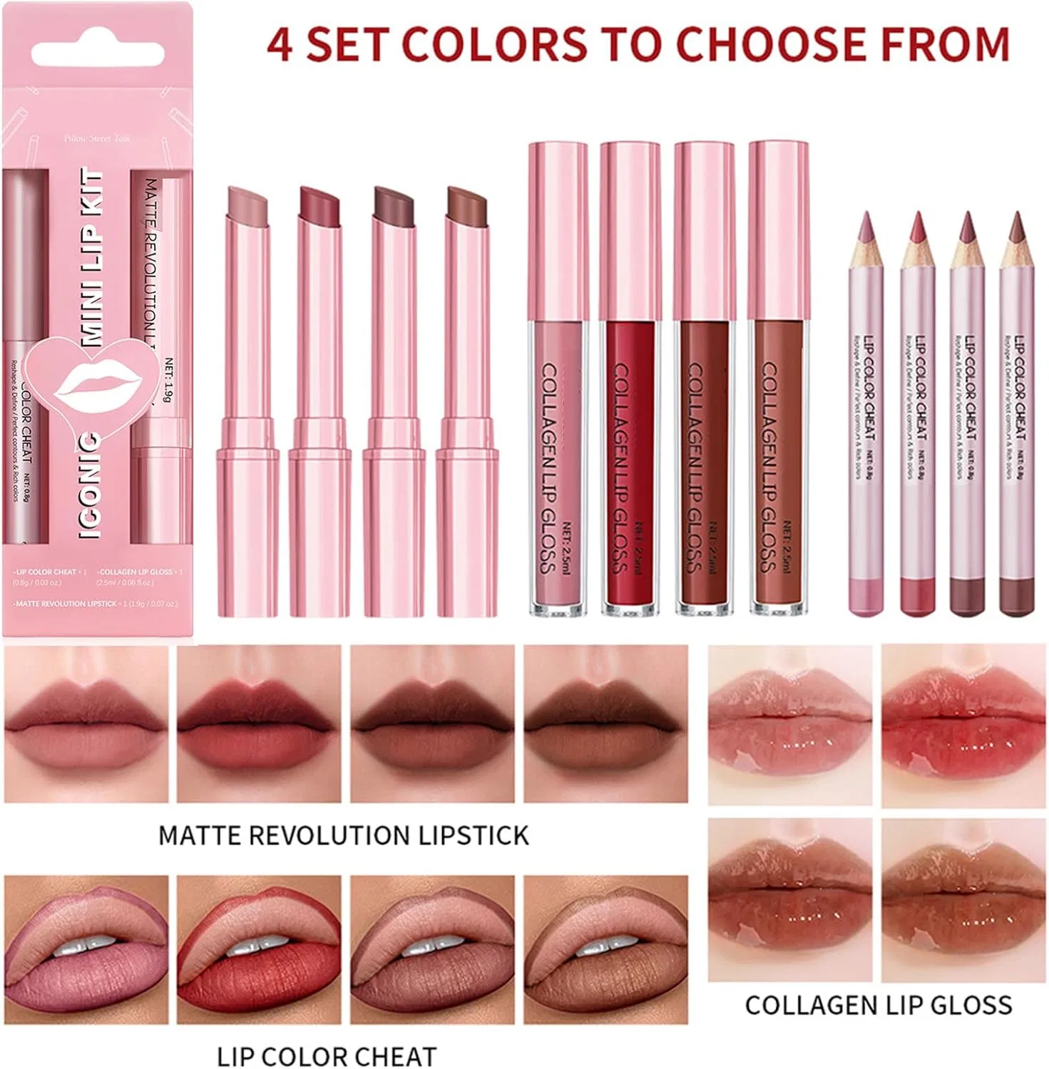 Набор для губ Matte Lip Liner Pencil Oxxggkao 3 предмета — фото 4