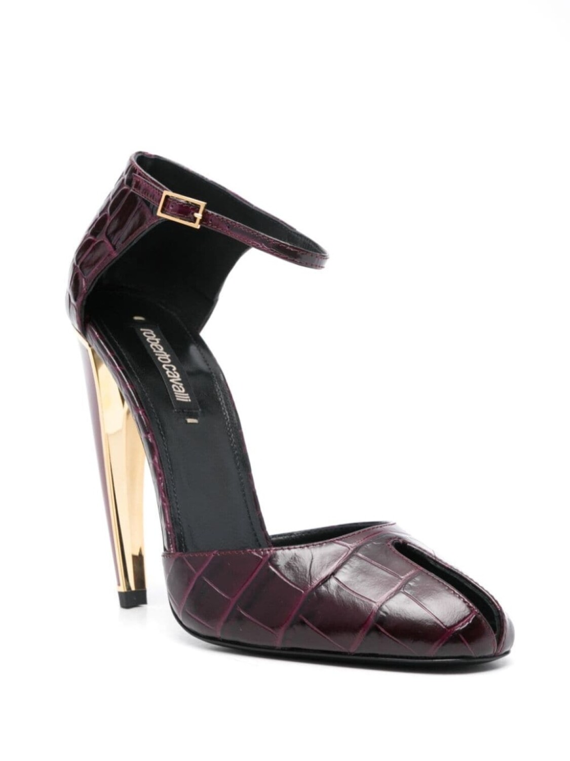 Туфли Roberto Cavalli 125 мм из тисненой кожи, красный — фото 2