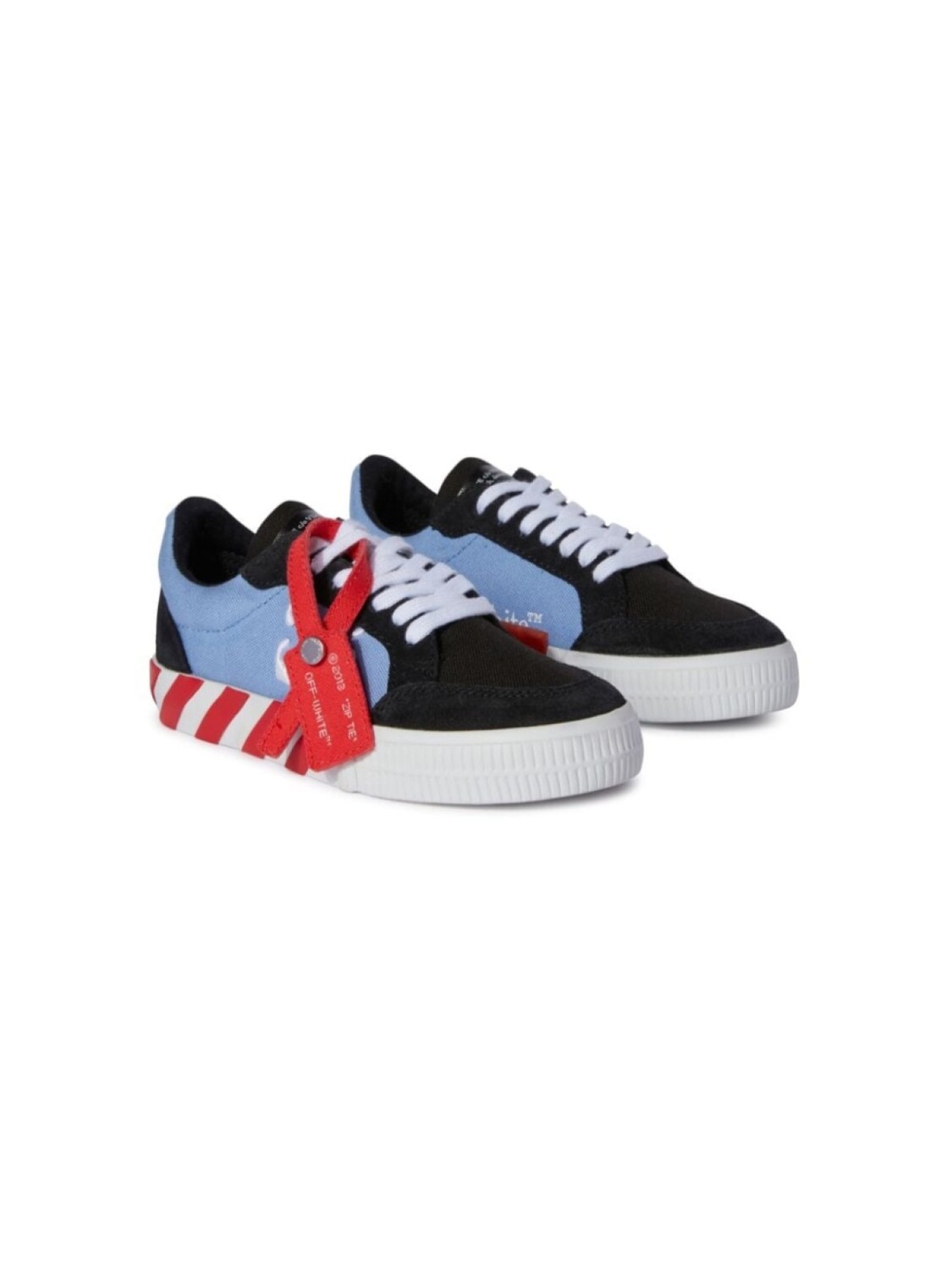 

Off-White Kids кеды Low Vulcanized из канваса, черный