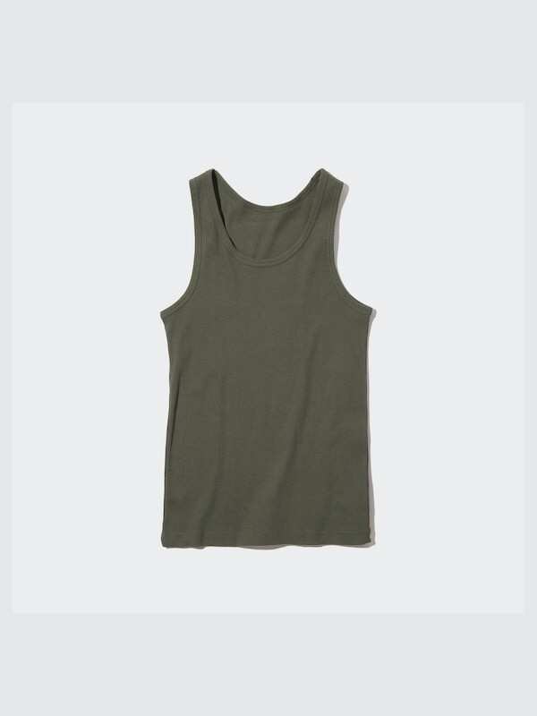 

Жилет в рубчик сухого цвета Uniqlo, зеленый
