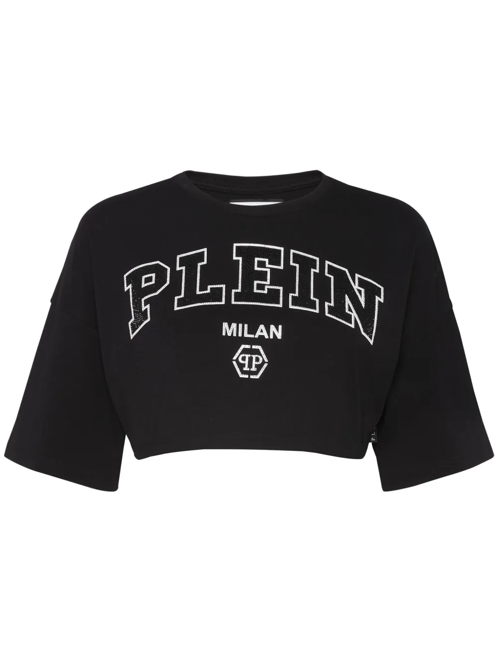 

Укороченный топ с логотипом Philipp Plein, черный