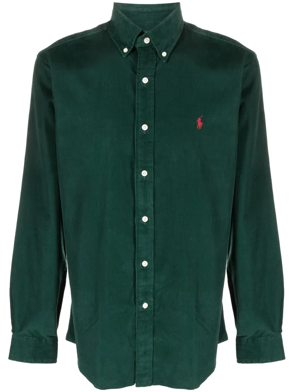 Вельветовая рубашка Polo с вышивкой в виде пони Polo Ralph Lauren, зеленый