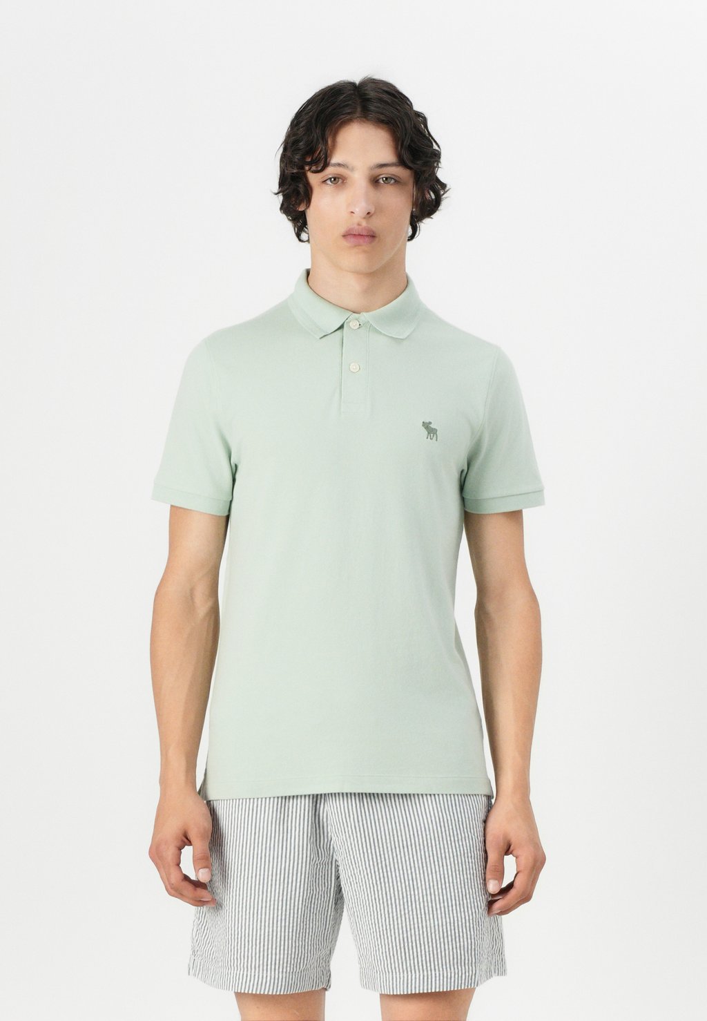 

Рубашка поло TEXTURED ICON Abercrombie & Fitch, зеленый