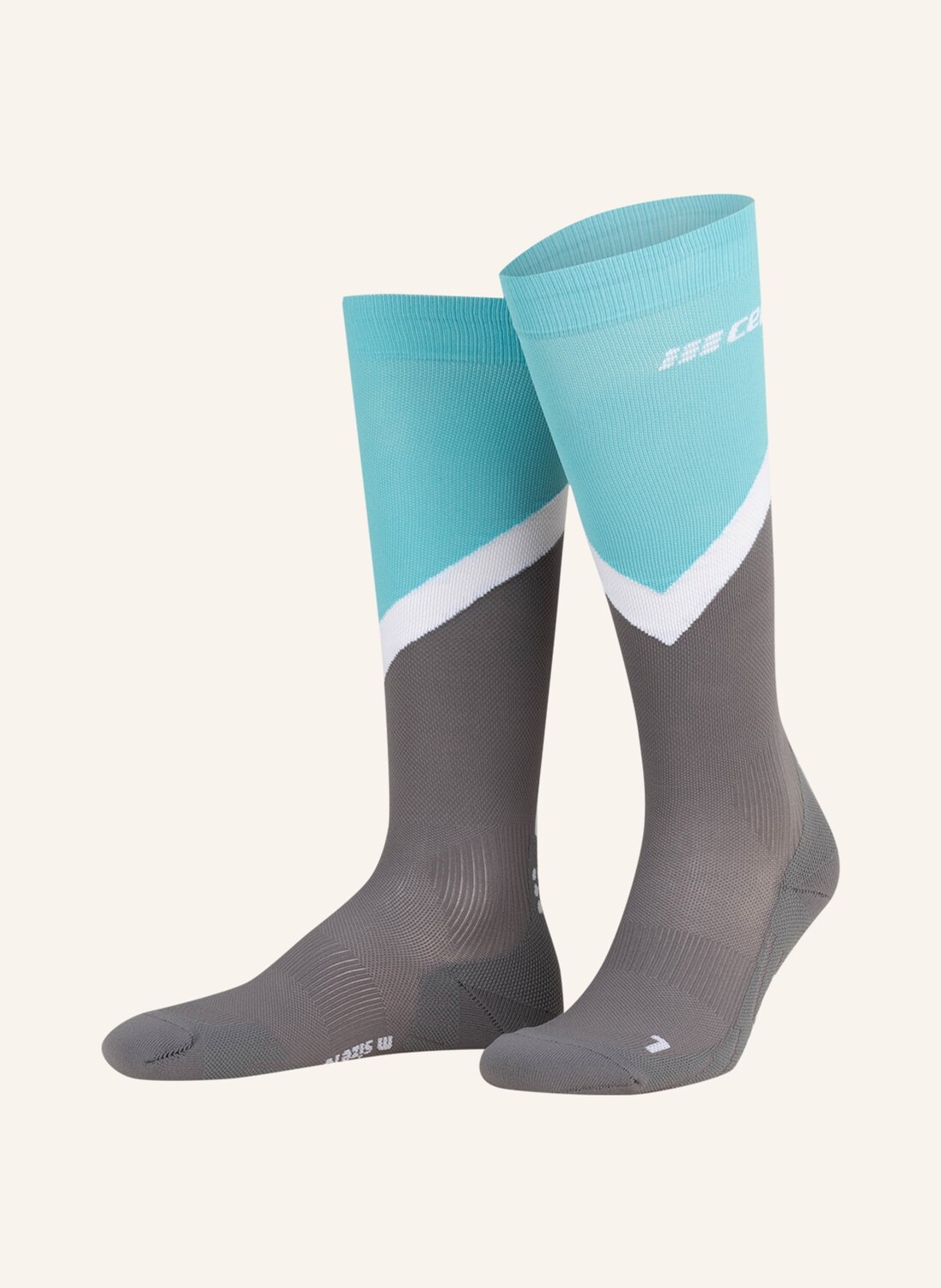 

Лыжные носки chevron compression - tall cep, светло-голубой