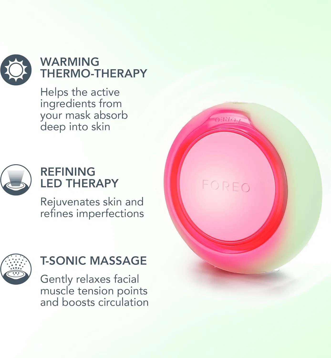 Компактное устройство для ухода за кожей лица UFO 3GO от FOREO Foreo, Pistachio — фото 3