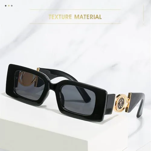 

Солнцезащитные очки в прямоугольной оправе для женщин, ретро-солнцезащитные очки с градиентным переходом для мужчин, модные солнцезащитные очки MTZJH, Green Gray