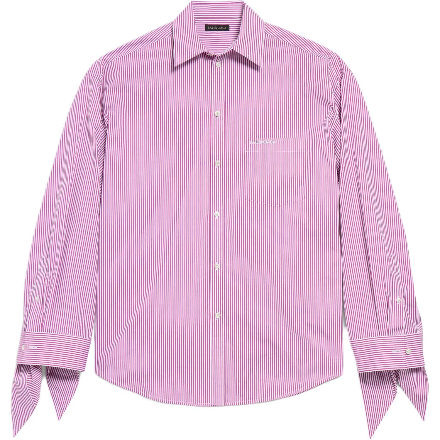 Рубашка Pinstriped Knott Cuffs Balenciaga, Purple White