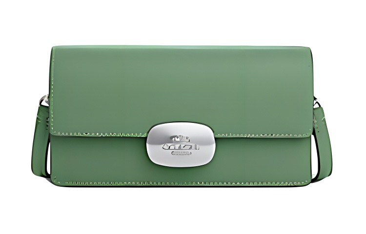 

Coach Сумка-кроссбоди Eliza из изысканной телячьей кожи, маленькая, женская, серебристо-светло-зеленая