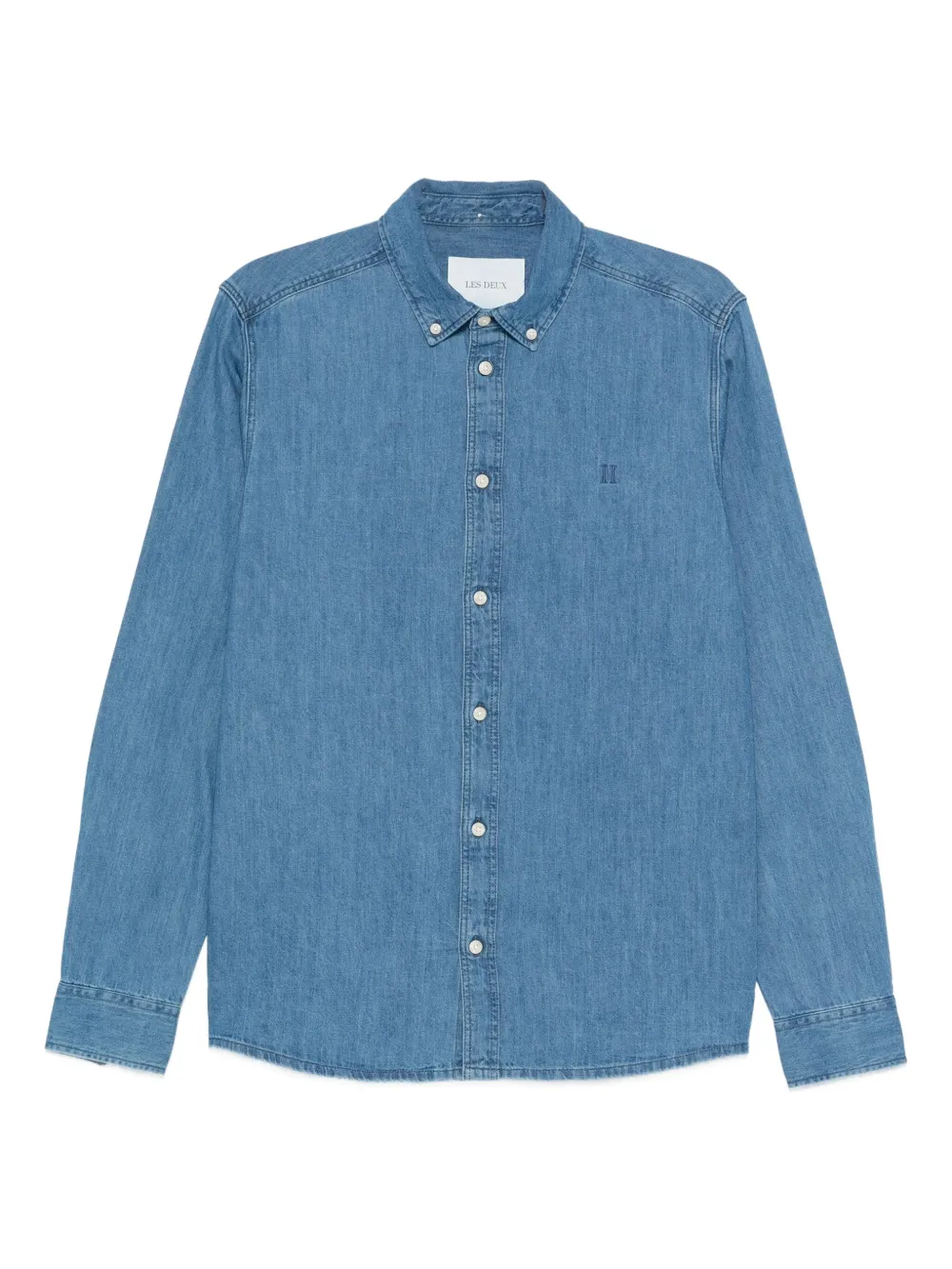 

Джинсовая рубашка с вышивкой Les Deux, синий