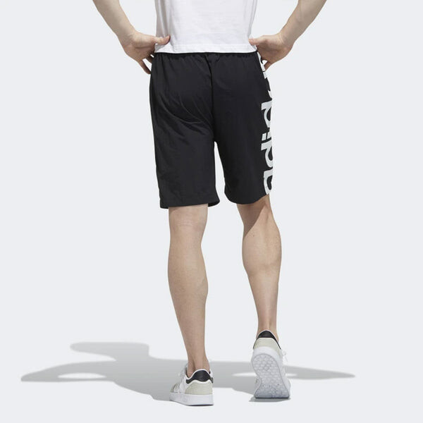Шорты neo side большой логотип athleisure casual спортивные шорты Adidas, черный — фото 4