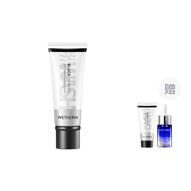

WETHERM Черно-белая очищающая пенка с мягкими гранулами и увлажняющим эффектом