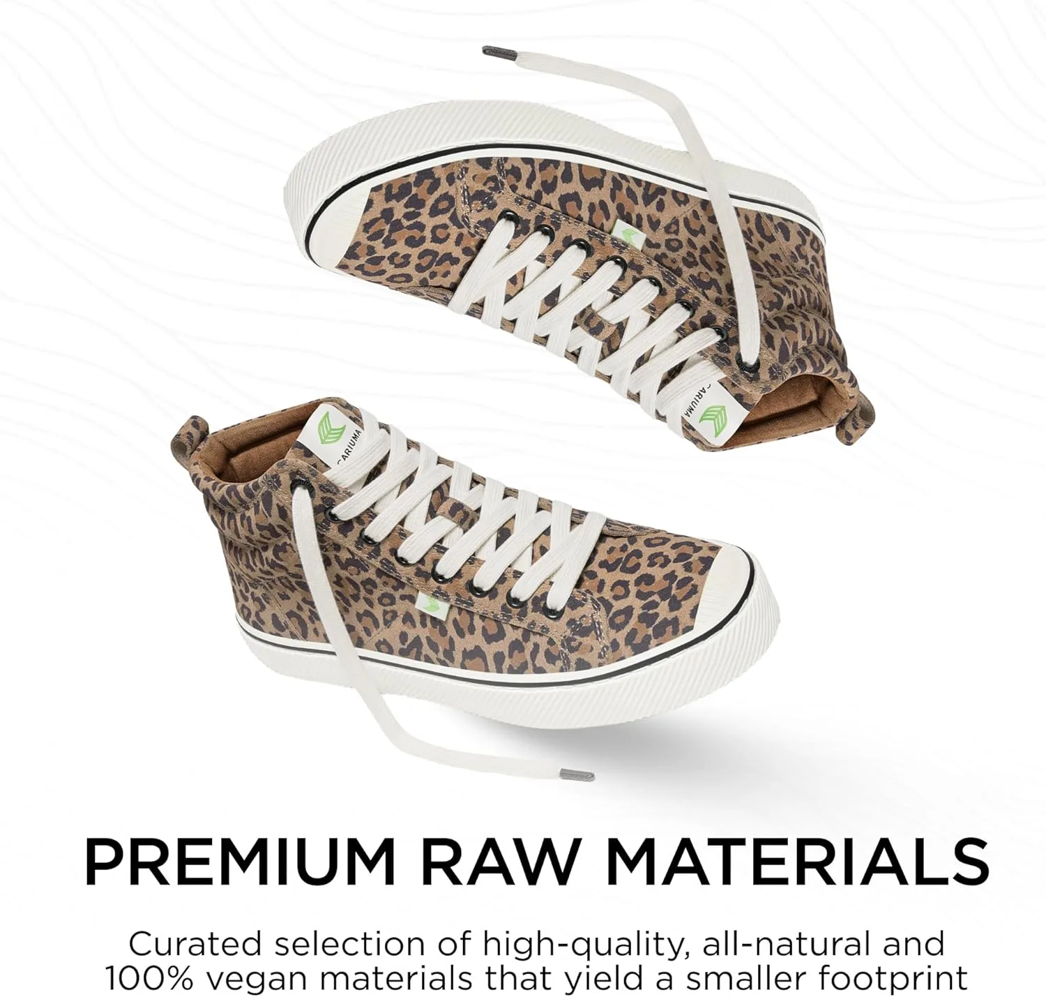 Кроссовки Cariuma OCA High Suede, удобная мужская обувь, легкая и экологичная, универсальная повседневная обувь со 100% веганской стелькой, резиновая подошва, леопард — фото 3