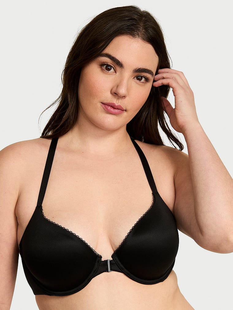 

Деми-Бюстгальтер с кружевом и легкой подкладкой Body By Victoria, front close black