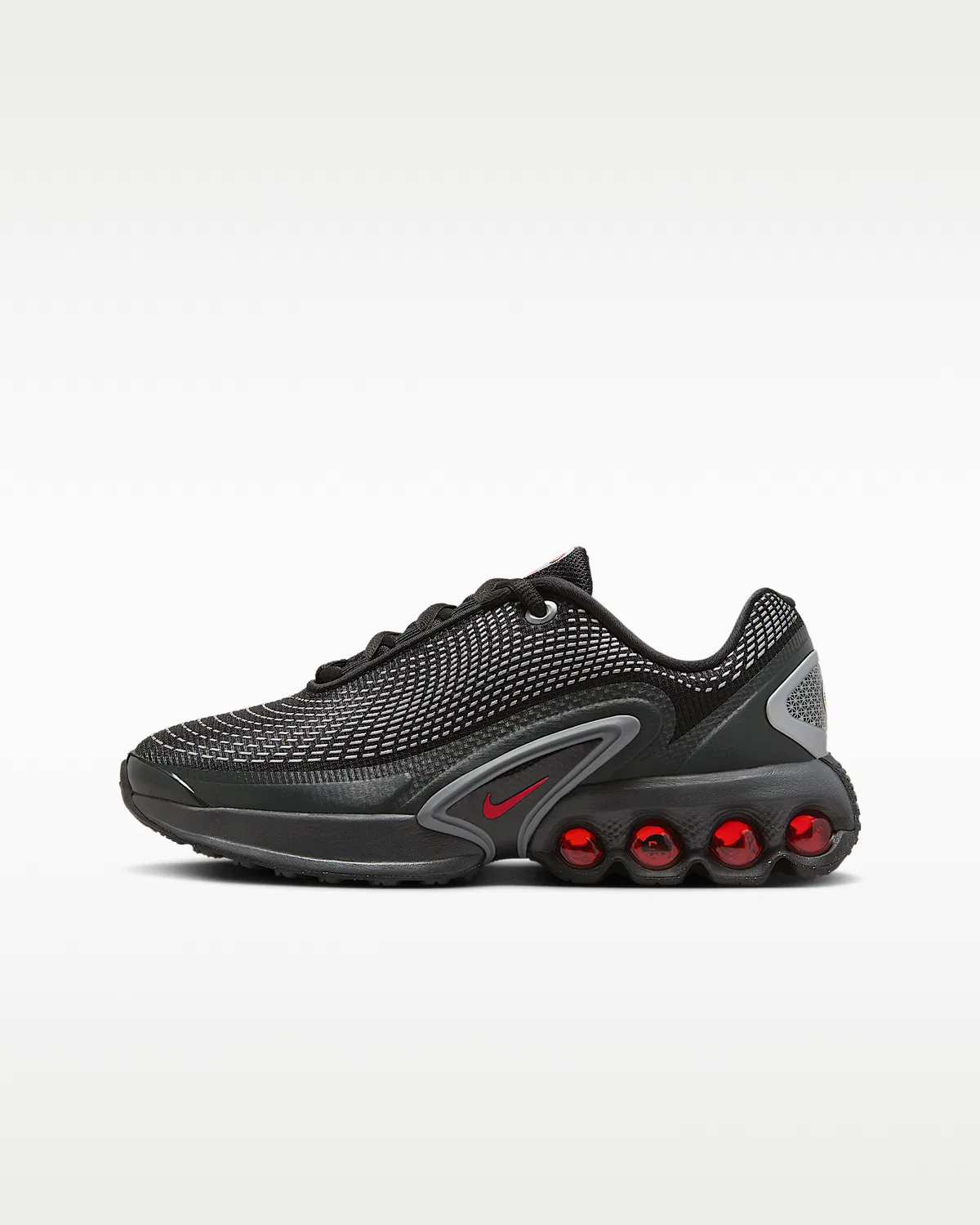Кроссовки Nike Air Max Dn для старших детей, Black/Black/Metallic Silver/University Red