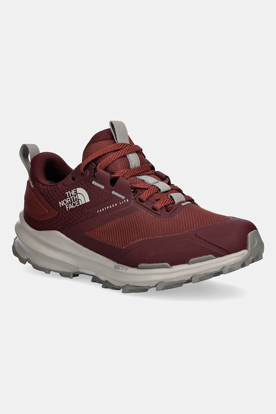 Женские кроссовки The North Face Vectiv Fastpack Lite WP комбинированные водонепроницаемые, бордовый