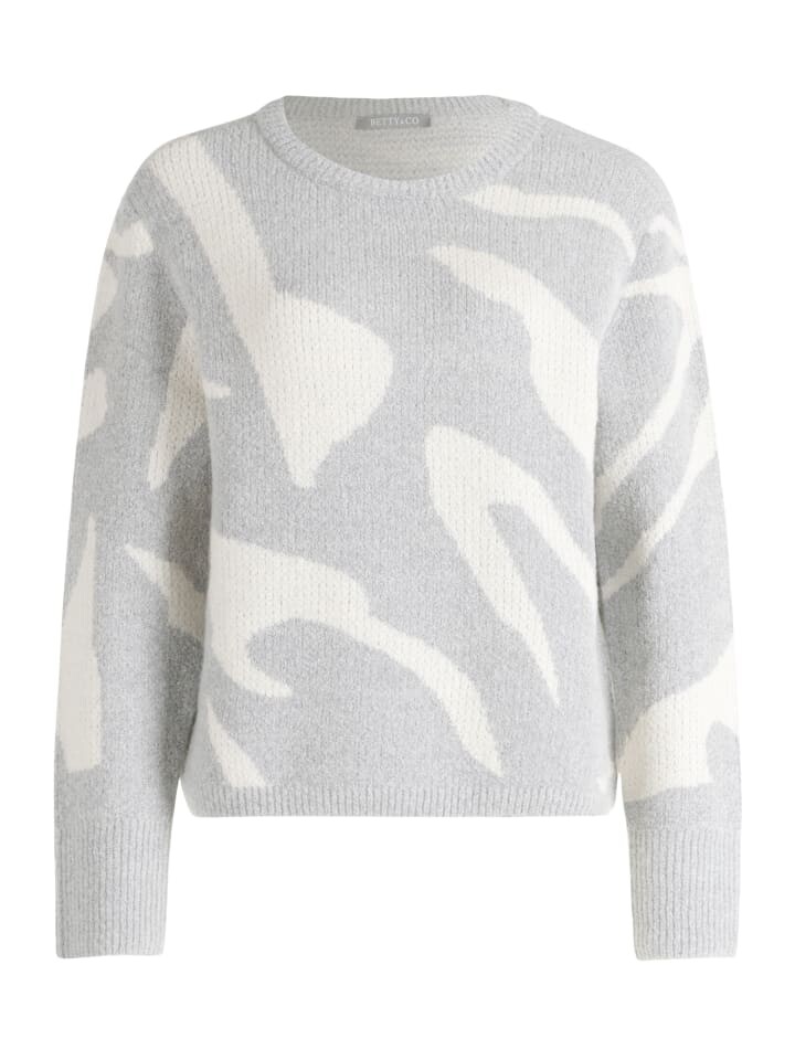

Пуловер BETTY & CO Strick, цвет grau/weiß
