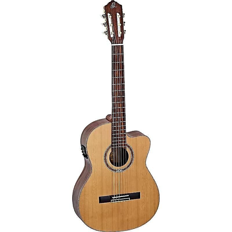 

Акустическая гитара Ortega Guitars RCE159MN Performer Series A/E Medium Neck Nylon String Guitar w/ Gig Bag & Video