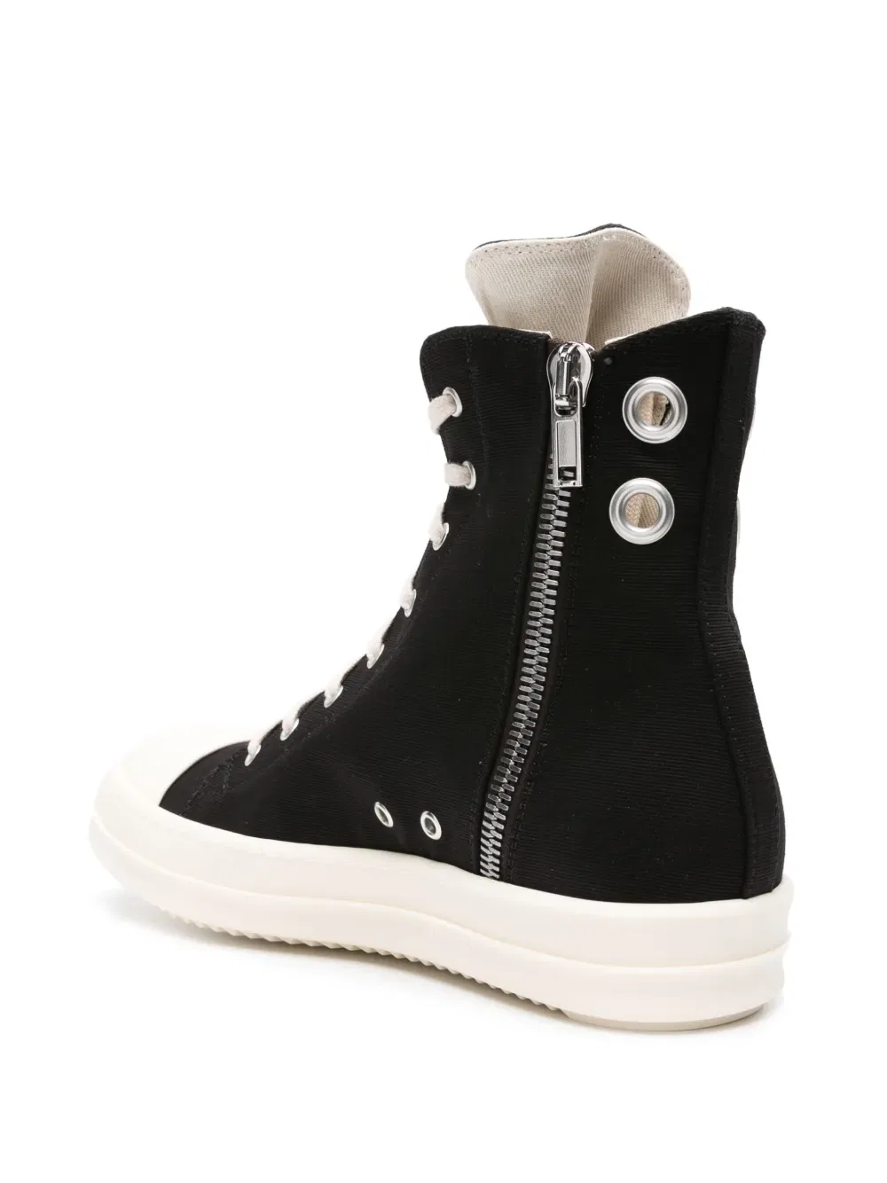 Высокие хлопковые кроссовки Rick Owens Drkshdw, черный — фото 3