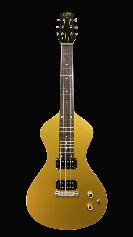 

Электрогитара 2024 Electro Hawaiian Junior Lap Steel Gold Top with Treble Bleed Filter and Gig Bag!