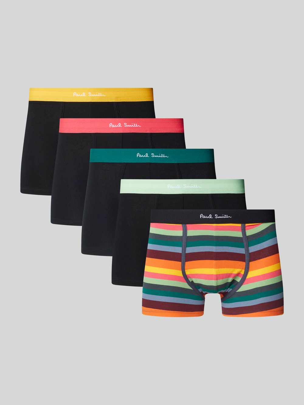 

Боксеры с эластичным поясом и логотипом в упаковке 5 шт PAUL SMITH, черный
