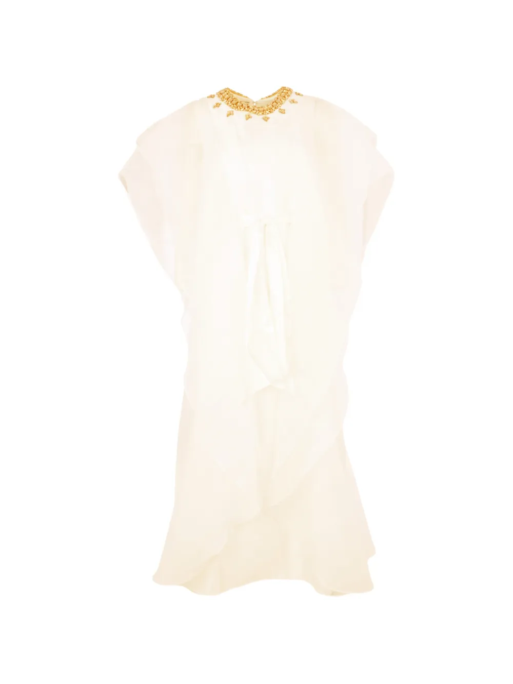 

Макси-платье Almas с отделкой и галстуком Baruni, белый