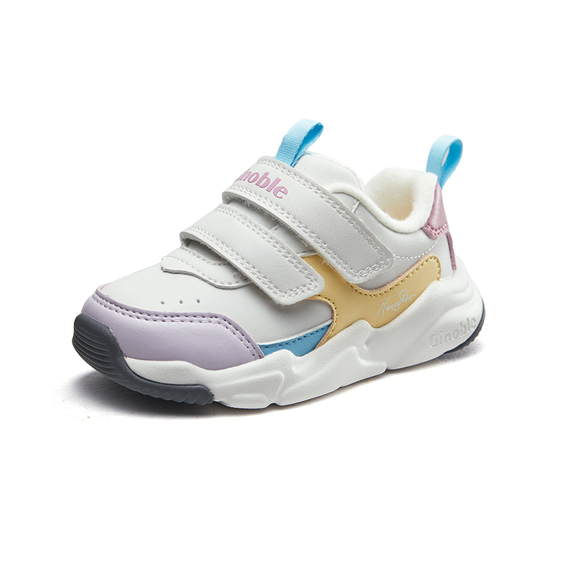 

Легкие амортизирующие низкие детские туфли для младенцев и малышей GINOBLE, белый/розовый/желтый/фиолетовый
