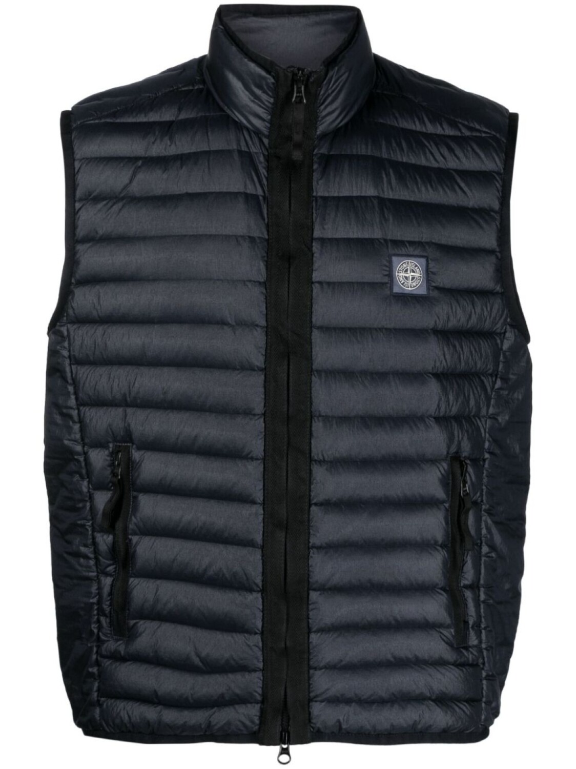 

Дутый жилет с нашивкой Compass Stone Island, синий