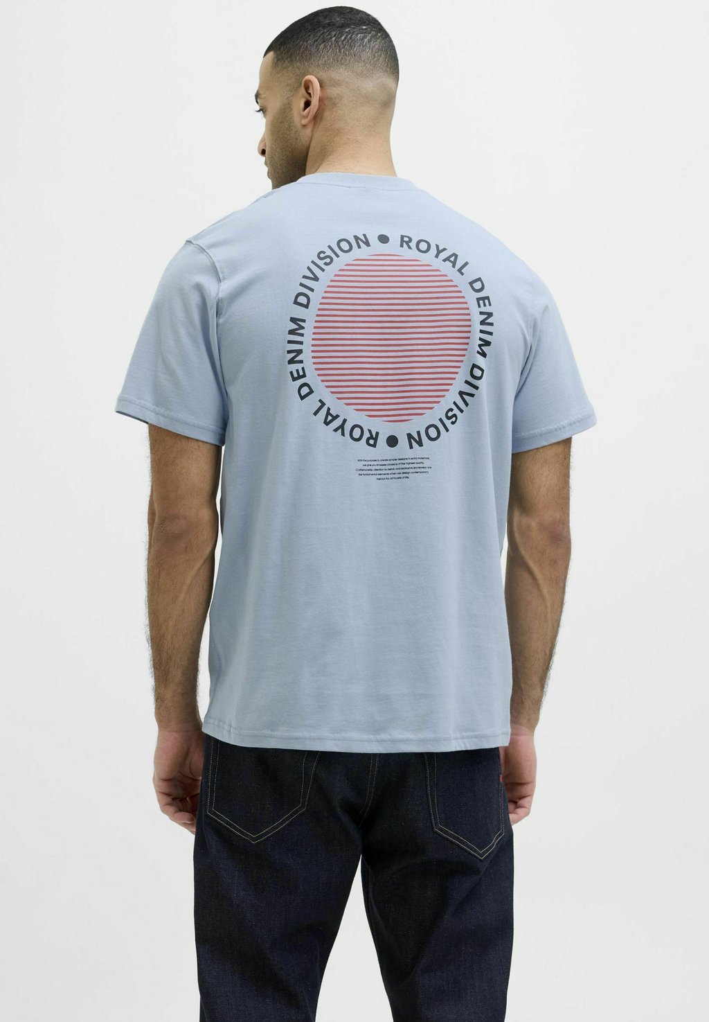 

Футболка с принтом RÜCKEN RUNDHALS R.D.D. ROYAL DENIM DIVISION, цвет Ashley Blue