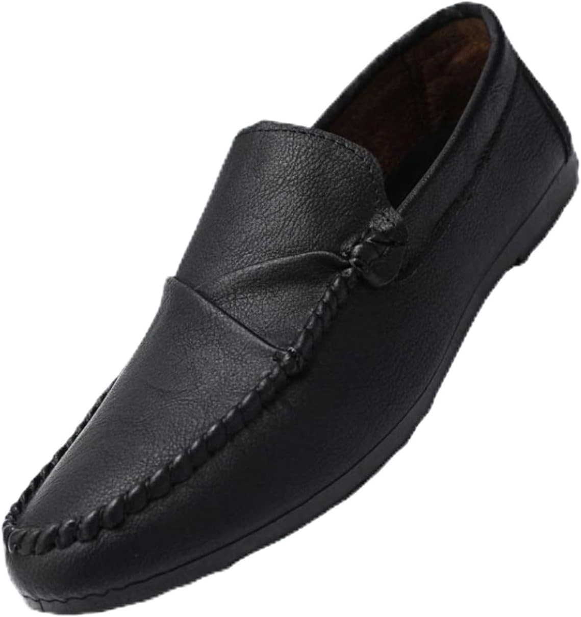 

Мужские кожаные лоферы Kelibasi- повседневная обувь, деловой свадебный отпуск- удобный дизайн мокасиновыми строками с мягким интерьером (коричневый/черный)