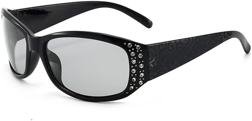 

Женские поляризованные солнцезащитные очки, женские солнцезащитные очки со стразами, очки для вождения, путешествий и активного отдыха, солнцезащитные очки UV400 для женщин Generic, 6 Photochromic