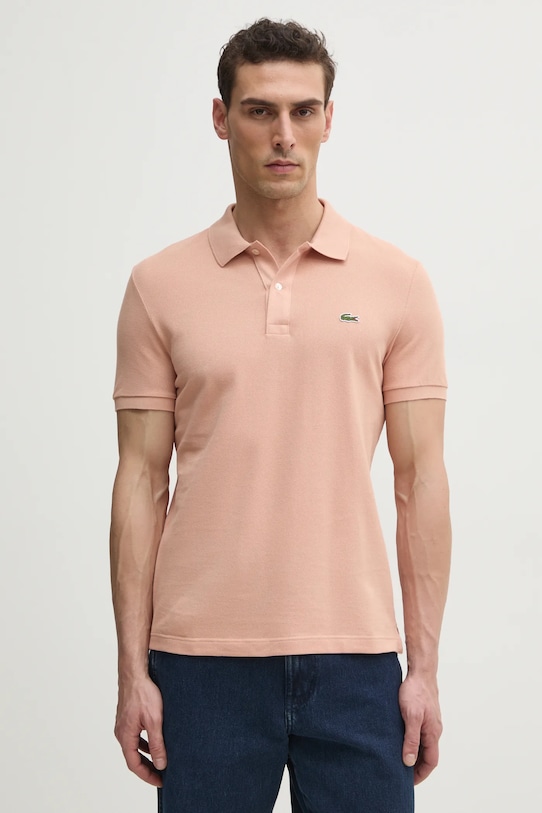 

Хлопковая поло Lacoste, оранжевый