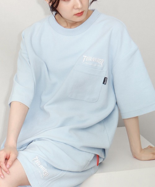 

Футболка с коротким рукавом, ворсистая, с карманом THRASHER